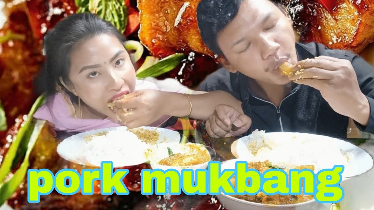 Pork mukbang with my queen 👑💖 warisu 🔥 mei tai 🤣🤣 , couple mukbang 