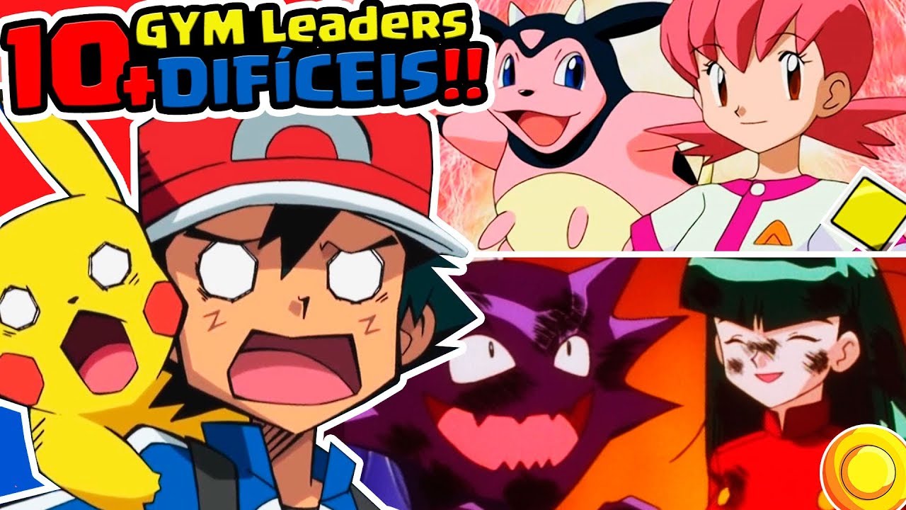 10 DERROTAS DO ASH CONTRA LÍDERES DE GINÁSIO