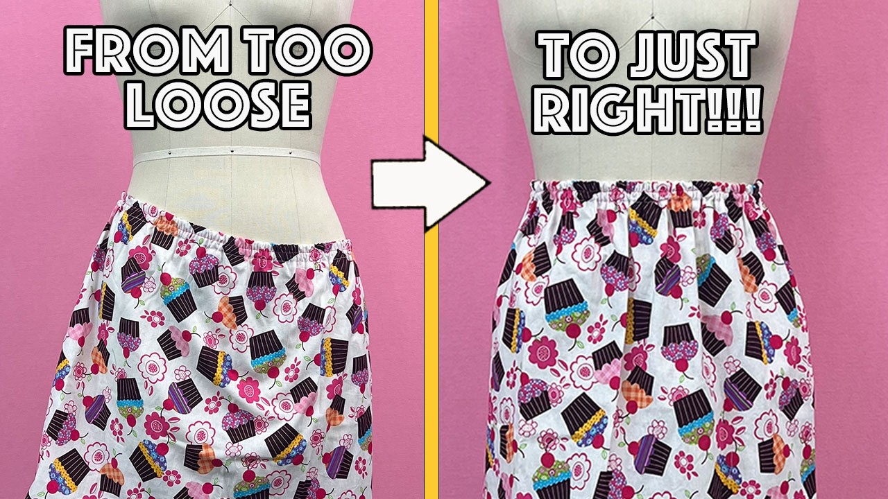 How To Adjust A Loose Elastic Waistband Fast Without Replacing It!