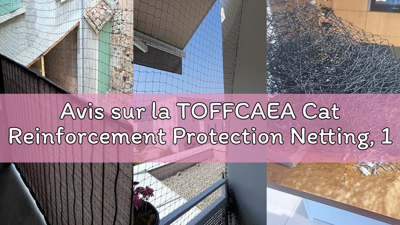 Avis sur la TOFFCAEA Cat Reinforcement Protection Netting, 10 x 3 m Cat Protection Net, Reinforced N