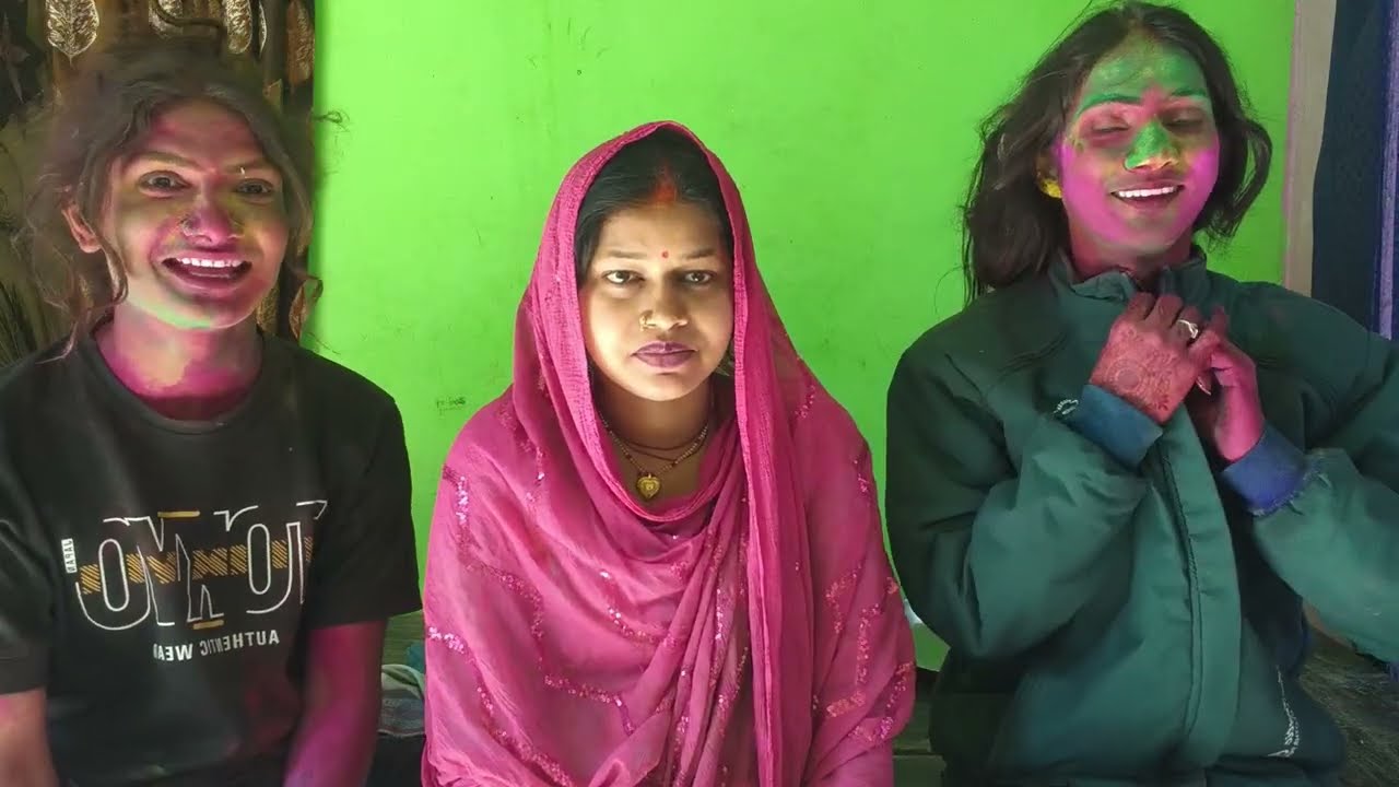 #video || नीलूदिवानी और खुशबूरानी होली में बन गई बंदर #vuralvideo #niludiwani #khusboorani 