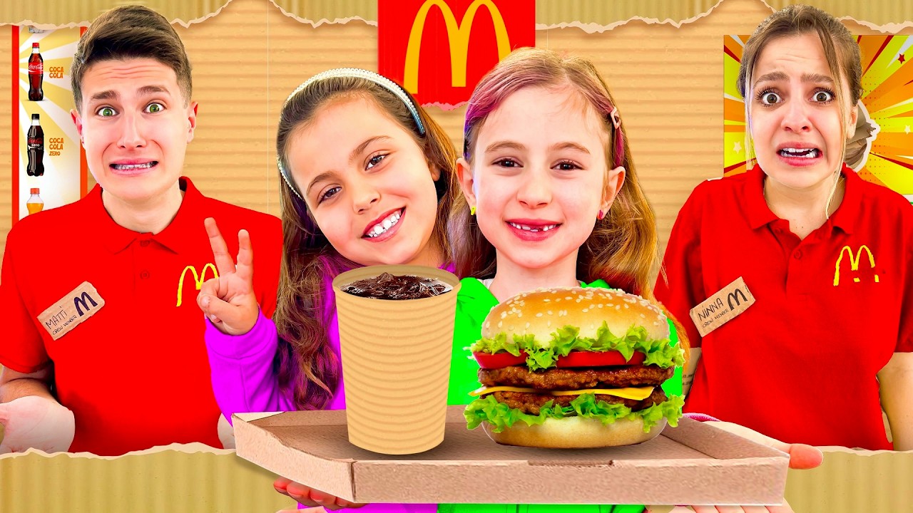 HO APERTO UN MC DONALD'S DI CARTONE IN CASA NELLA VITA REALE PER 24 ORE!📦