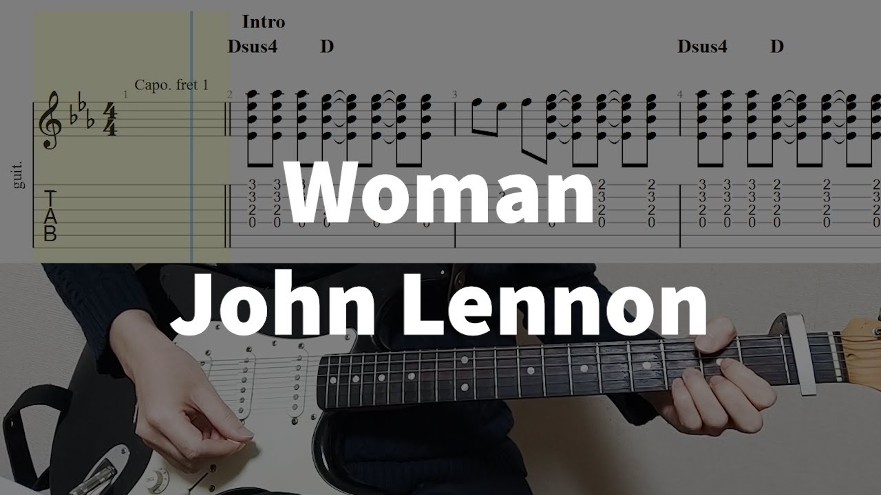 Woman - John Lennon Guitar Tab
