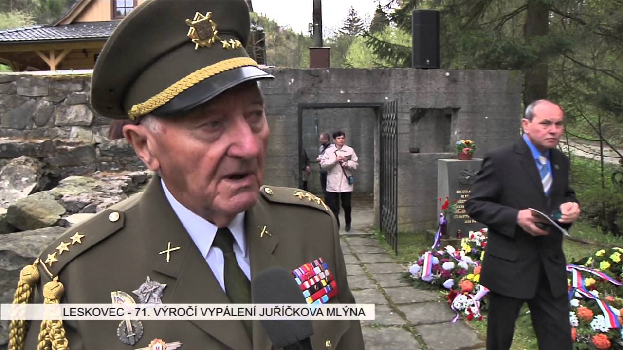 LESKOVEC: Juř&iacute;čkův ml&yacute;n - pietn&iacute; akt k 71. v&yacute;roč&iacute; vyp&aacute;len&iacute;