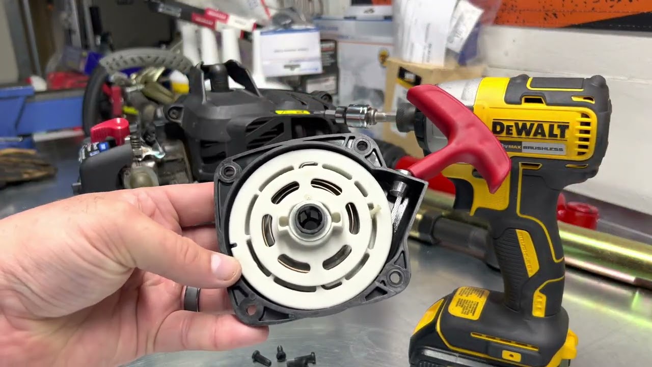 How to replace starter assembly on Troy-Bilt TB2044XP