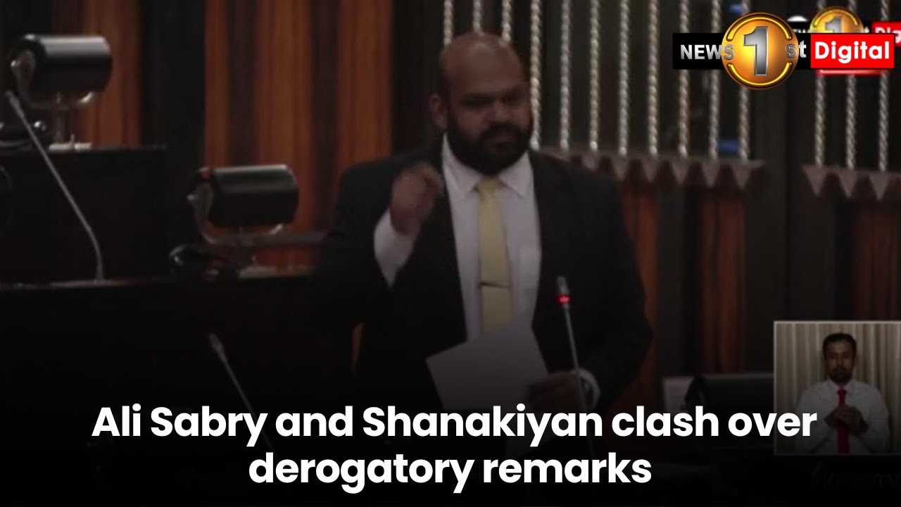 Ali Sabry and Shanakiyan clash over derogatory remarks