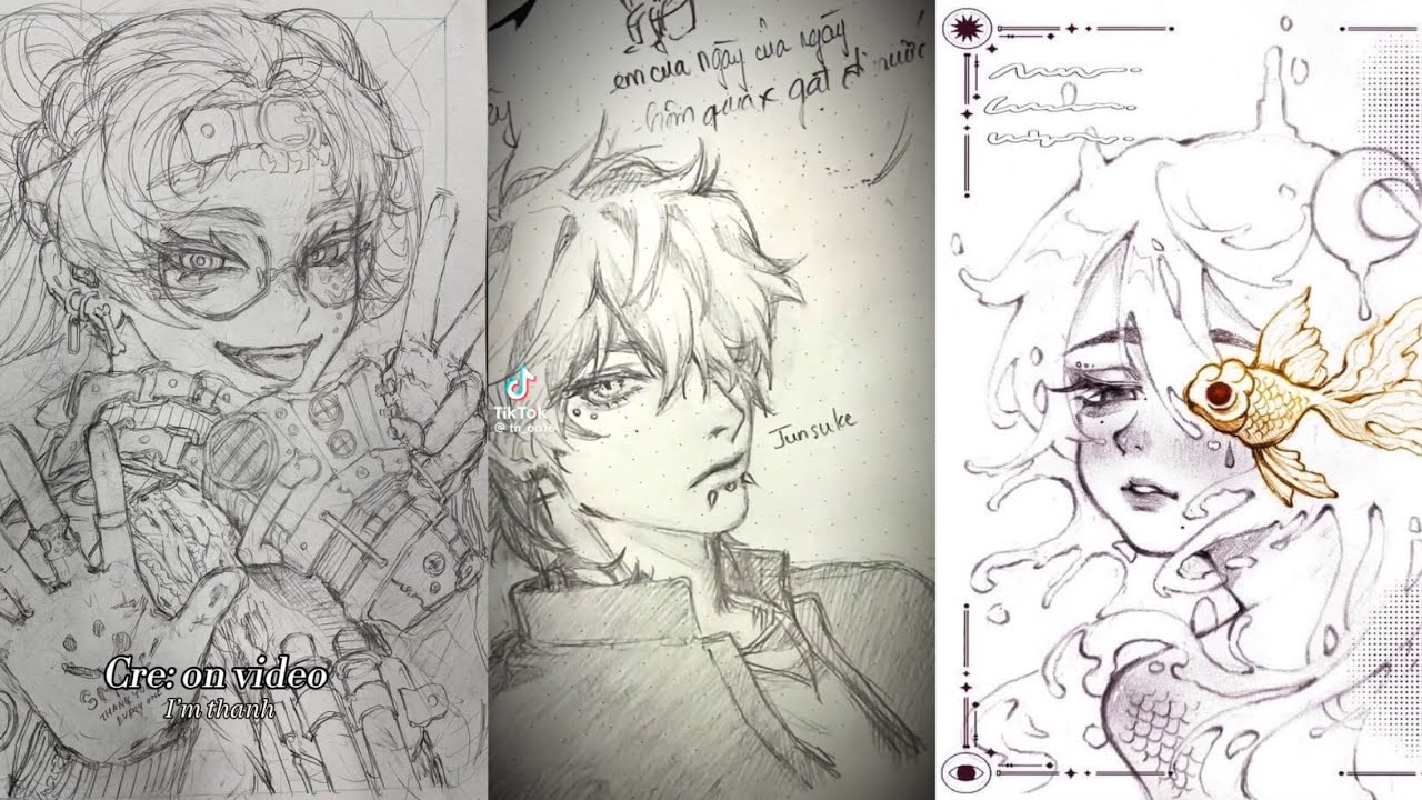 Tổng hợp tiktok của các dân vẽ ✍️ 🫧#art#artist#tiktokvideo#drawing 🌷💗