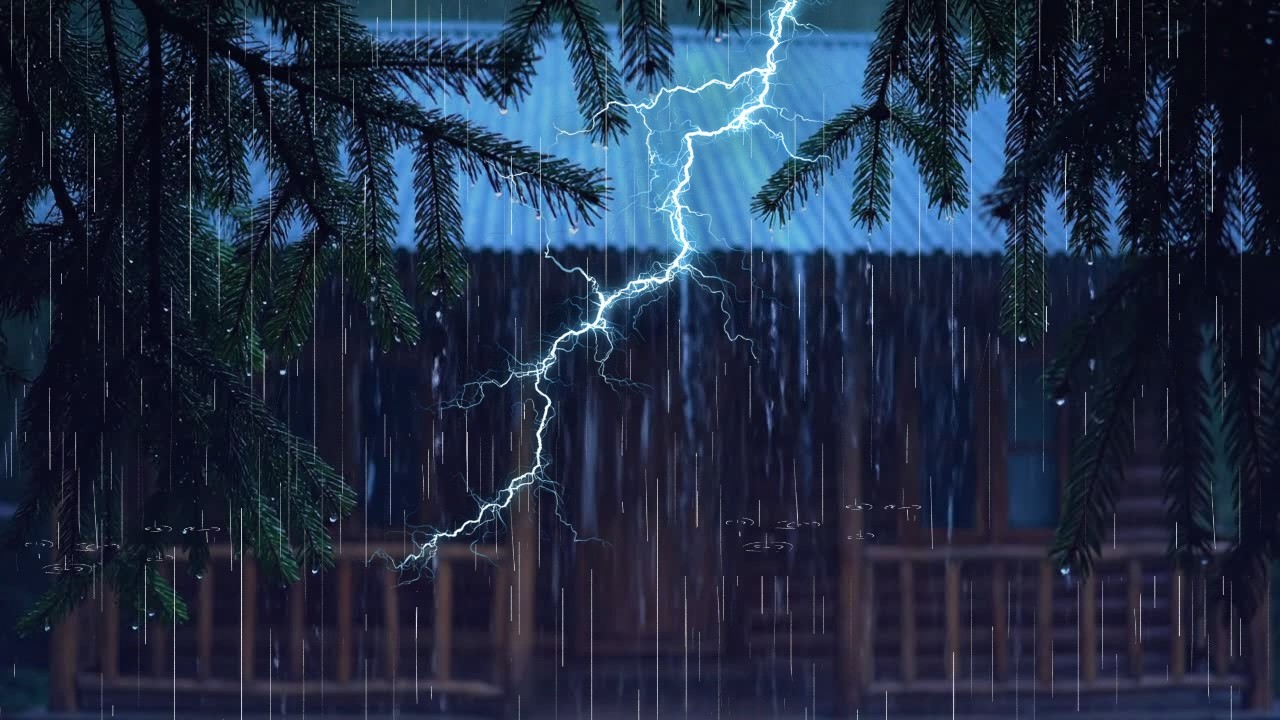 No Ads Rain Sounds for Sleeping – Heavy Rain and Thunder for Insomnia & Deep Sleep Tonight