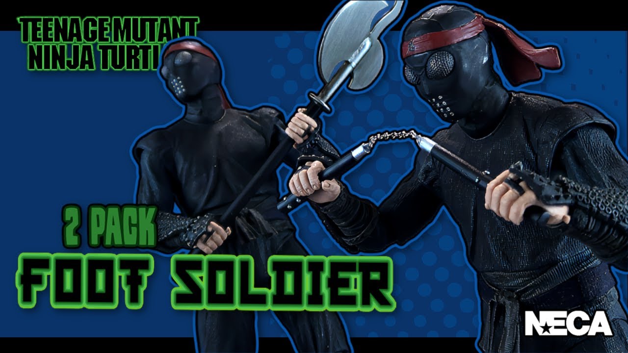 NECA Toys Teenage Mutant Ninja Turtles Movie Foot Soldier Figure 2 Pack | Video Review