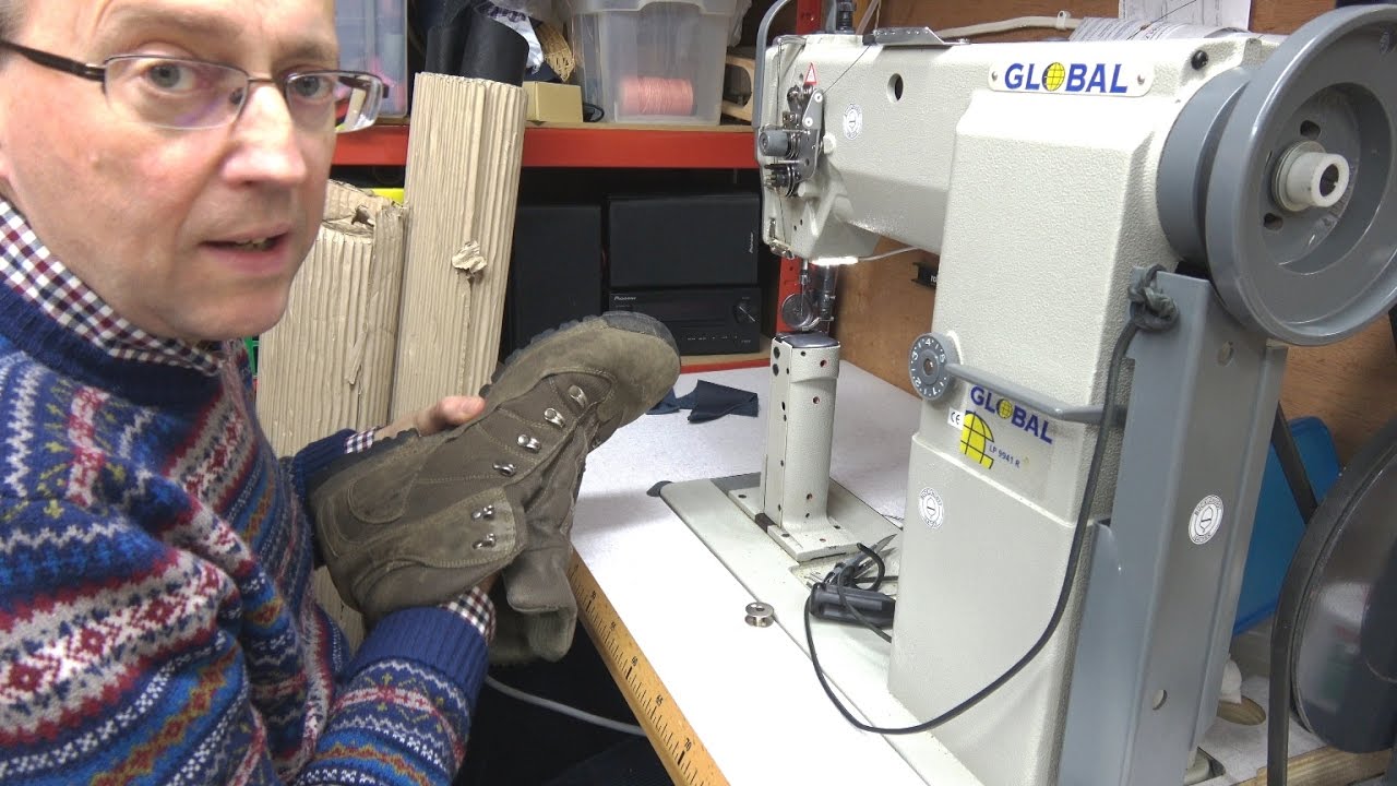 Boot Repair on a Post Bed Sewing Machine