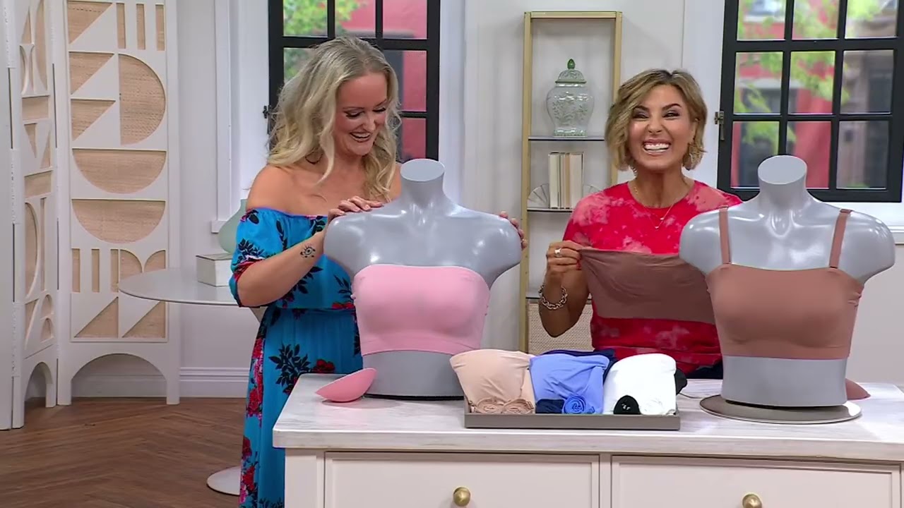 Breezies Bonded Bandeau Bra with Convertible Straps Set of 2 on QVC