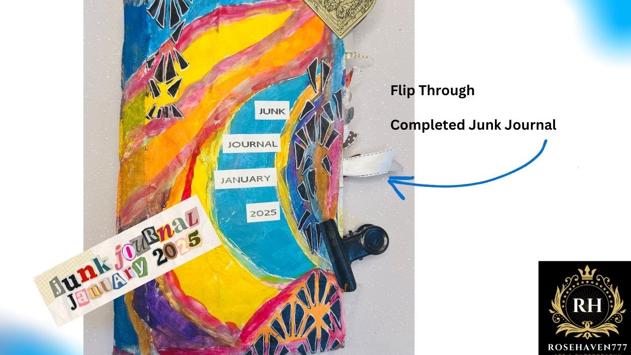#JunkJournalJanuary 2025 | Completed Junk Journal Flip Through (No Talking, Relaxing Music)