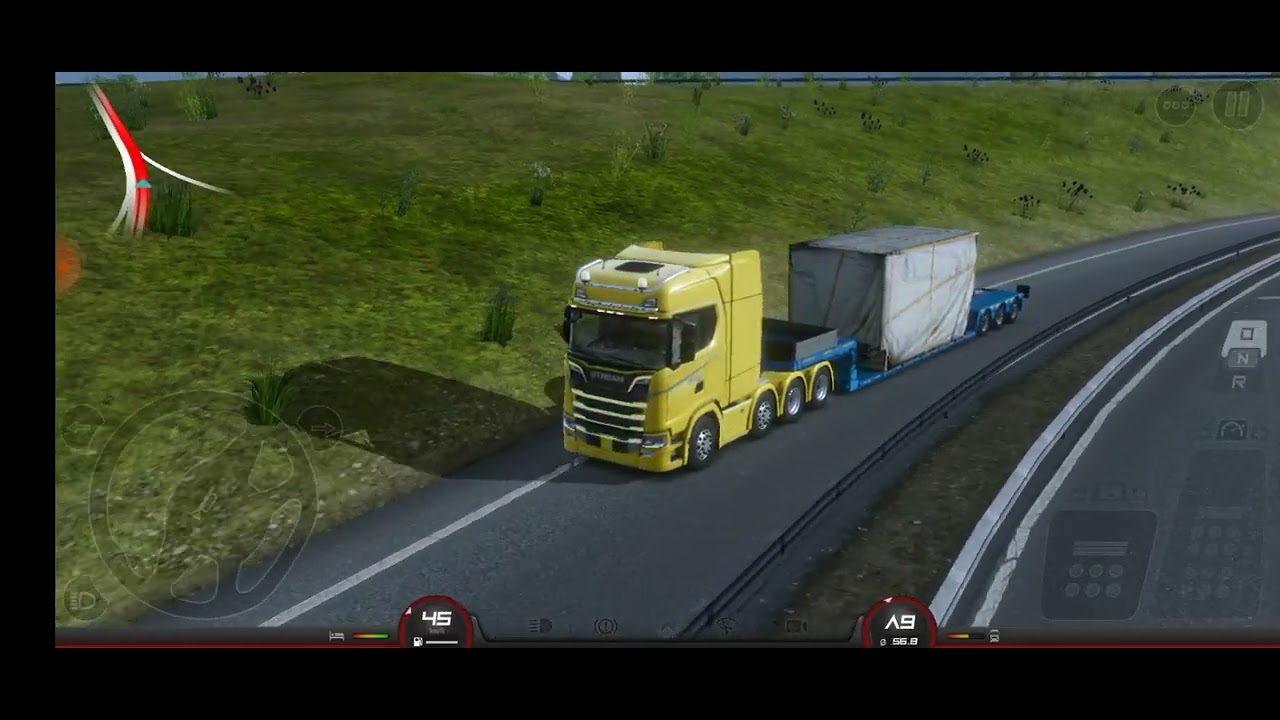 Truckers Of Europe 3 Semi Truck Transporting a Machine Parts Sending From The munich 