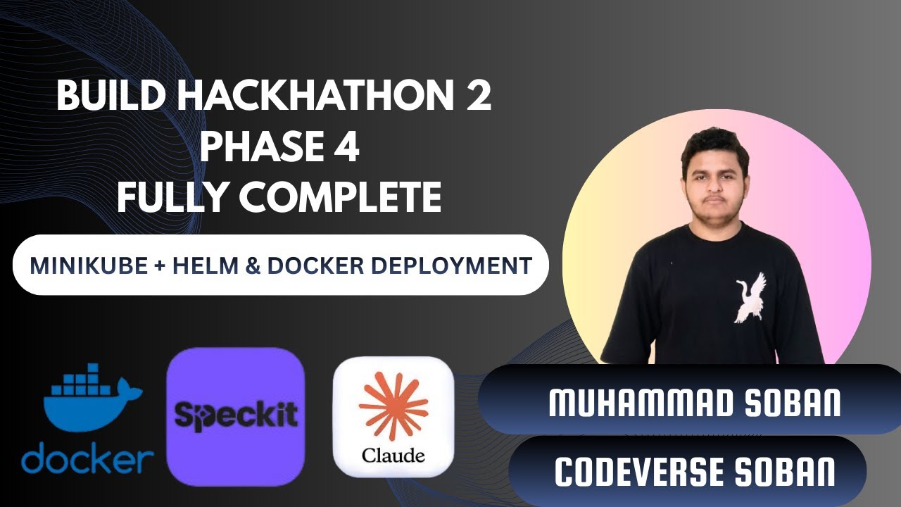 Hackathon 2 Phase 4 Completed 🚀 | Minikube, Helm, Docker Deployment