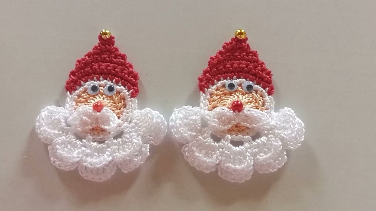 PAPAI NOEL DE CROCHÊ IMÃ DE GELADEIRA E APLICAÇÃO | PASSO A PASSO - Valdenete crochê