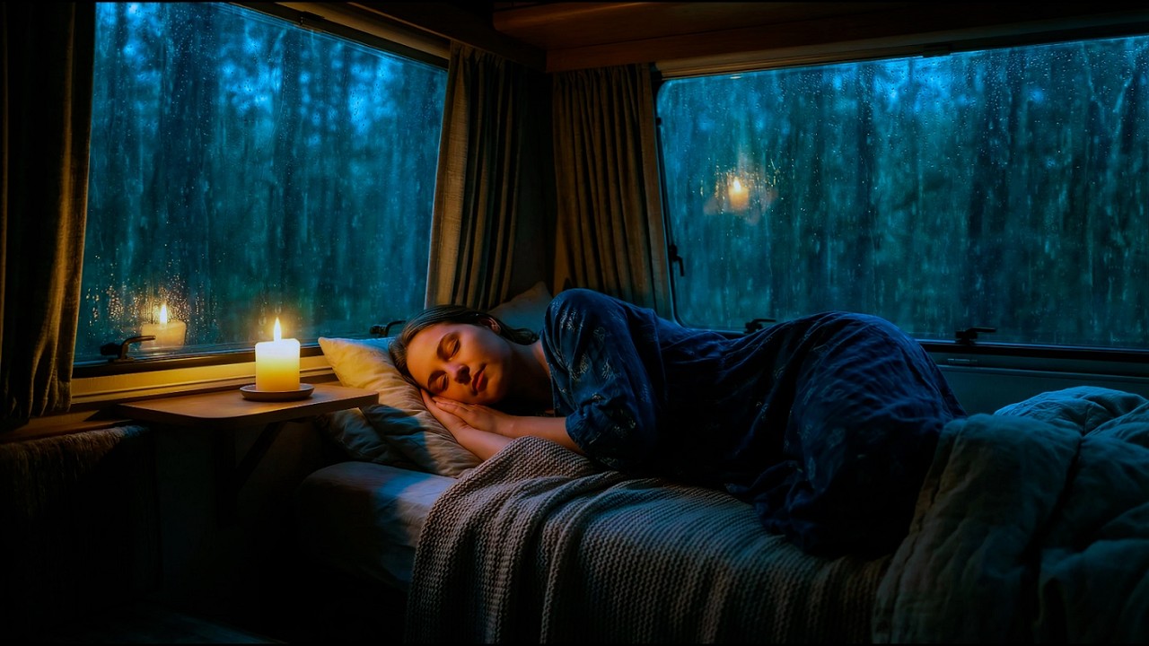 Heavy Rain and Thunder ASMR in Van | Sleep Instantly with Relaxing Storm Sounds