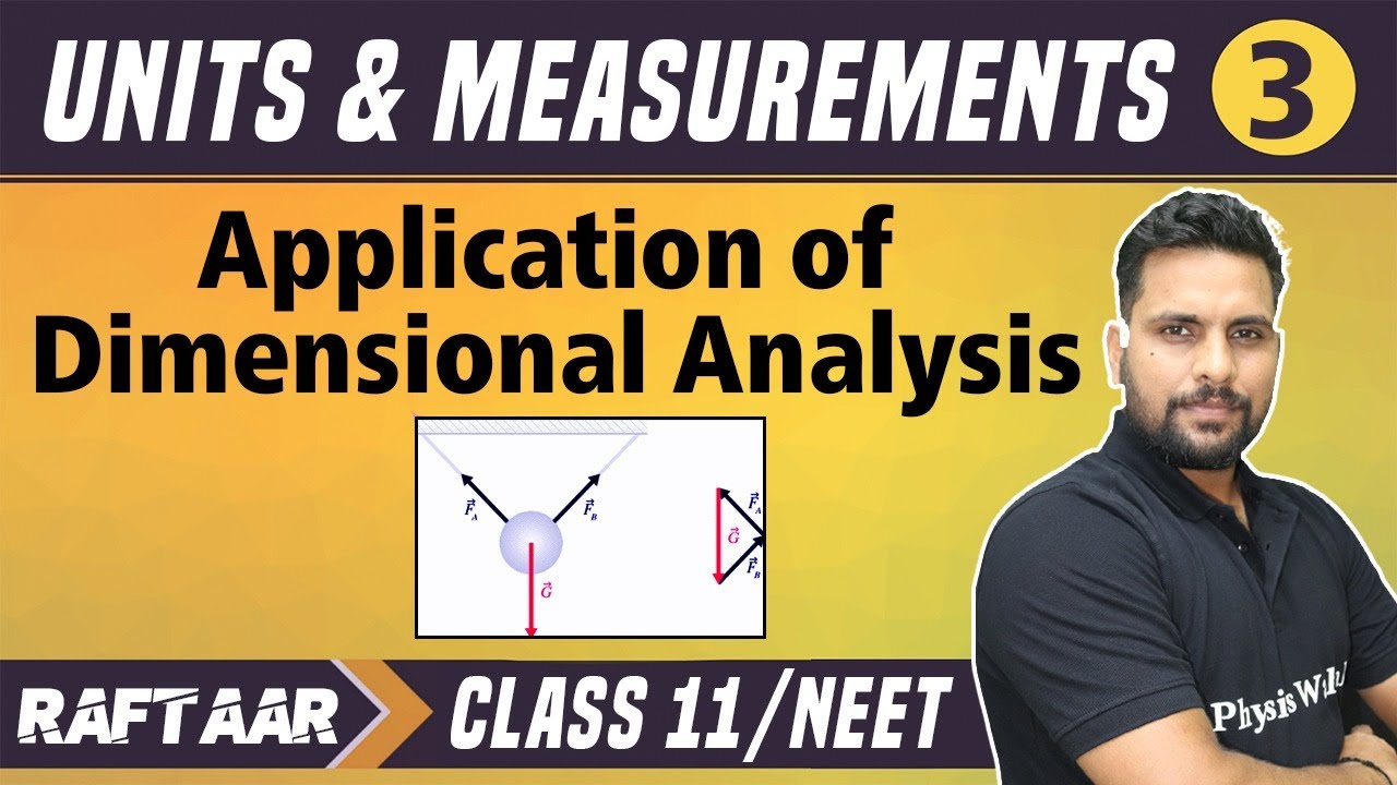 Units and Measurement 03 || Application of Dimensional Analysis || Class 11/NEET || RAFTAAR