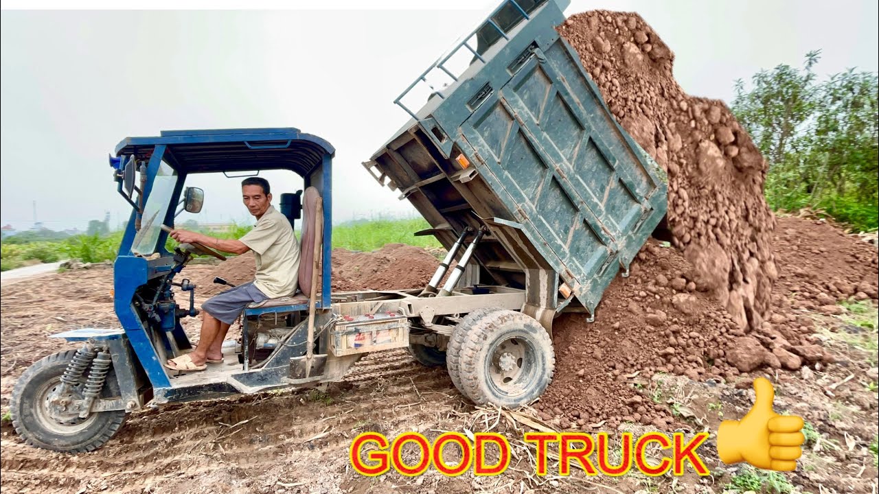 Great truck | Công nông khổng lồ máy 40 chở đất siêu khoẻ | Công nông một khối chở cát máy xúc cát