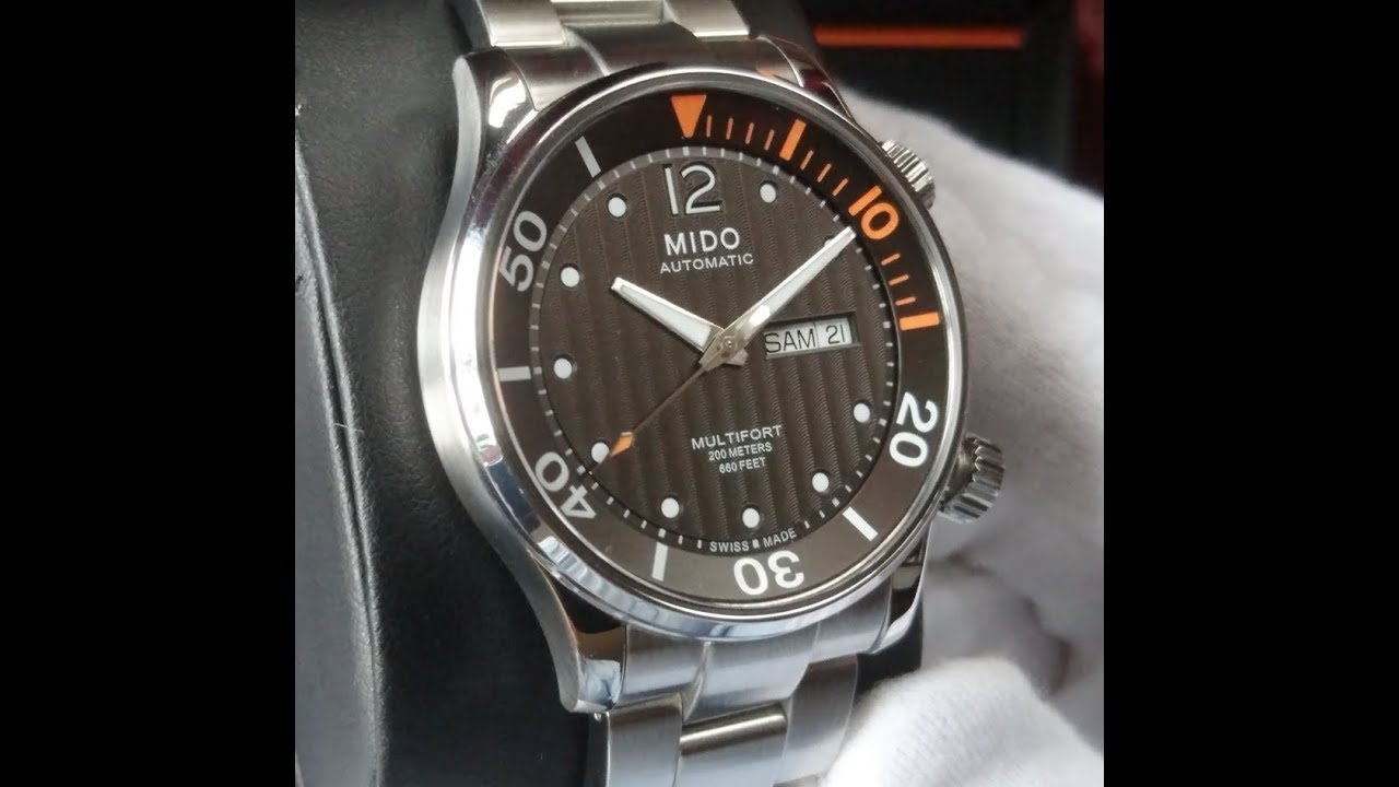 Unboxing: Mido Multifort Two Crowns Diver M005.930.11.060.80 (4K Ultra HD)