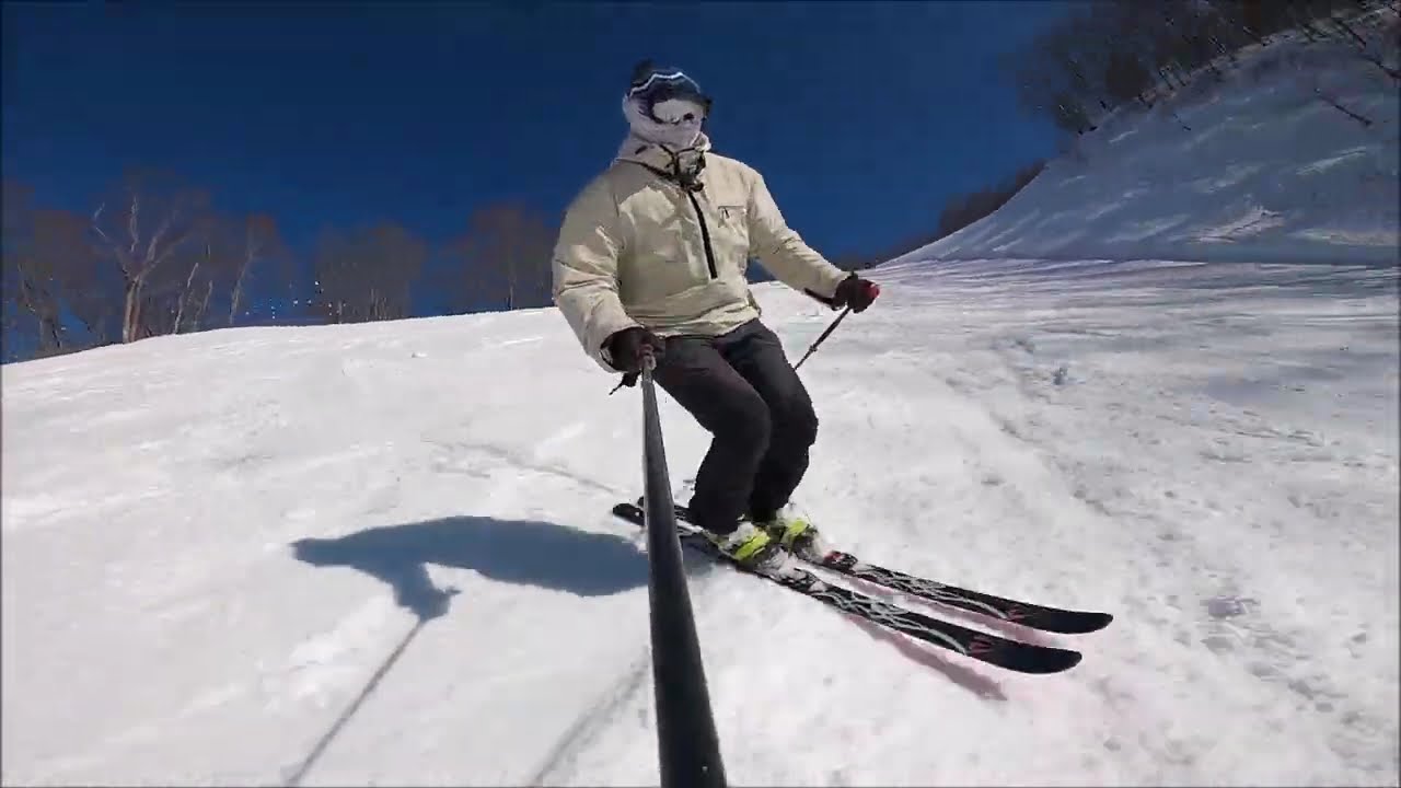 260316 Skiing moguls, bumps, and groomed runs on NTN. /Telemark ski