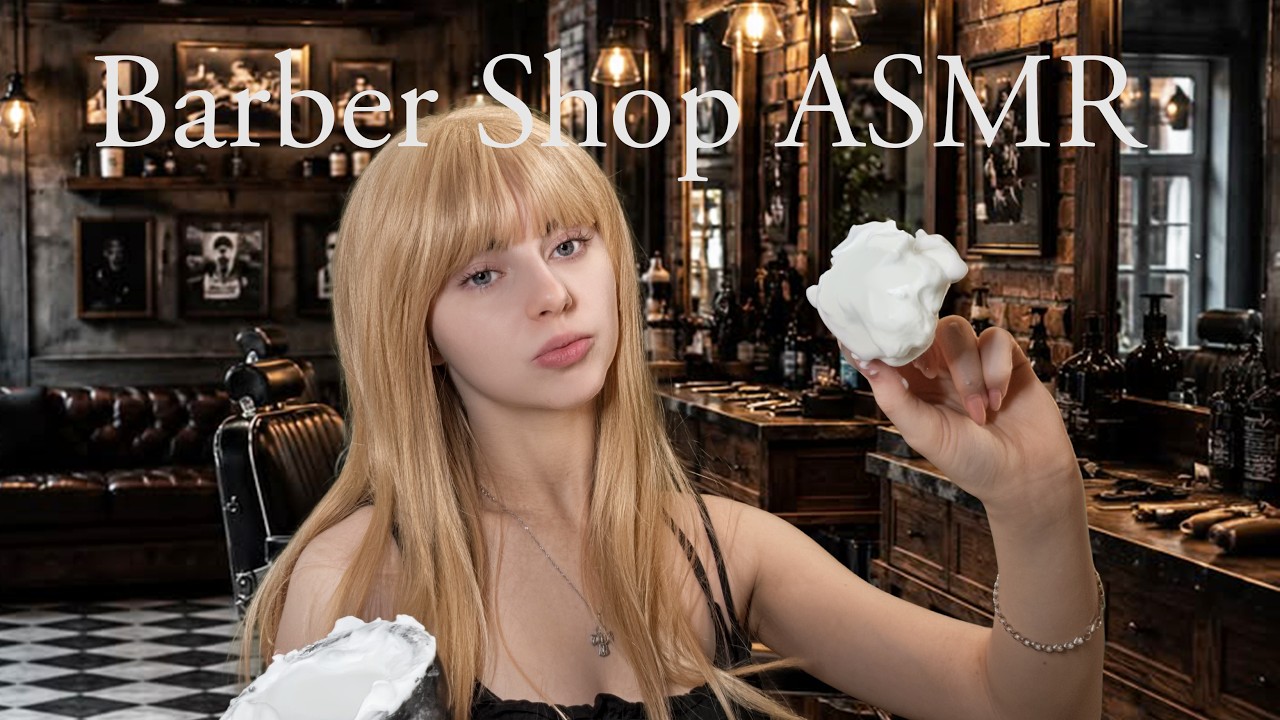 ASMR Barber Shop Haircut with Soft Rain Sounds
