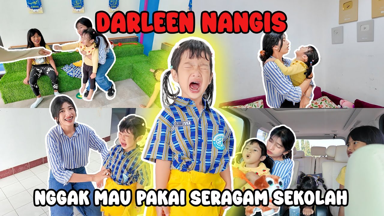DARLEEN NANGIS KEJER MAMI PUSING GAK MAU PAKE SERAGAM SEKOLAH😱!! #viralvideo