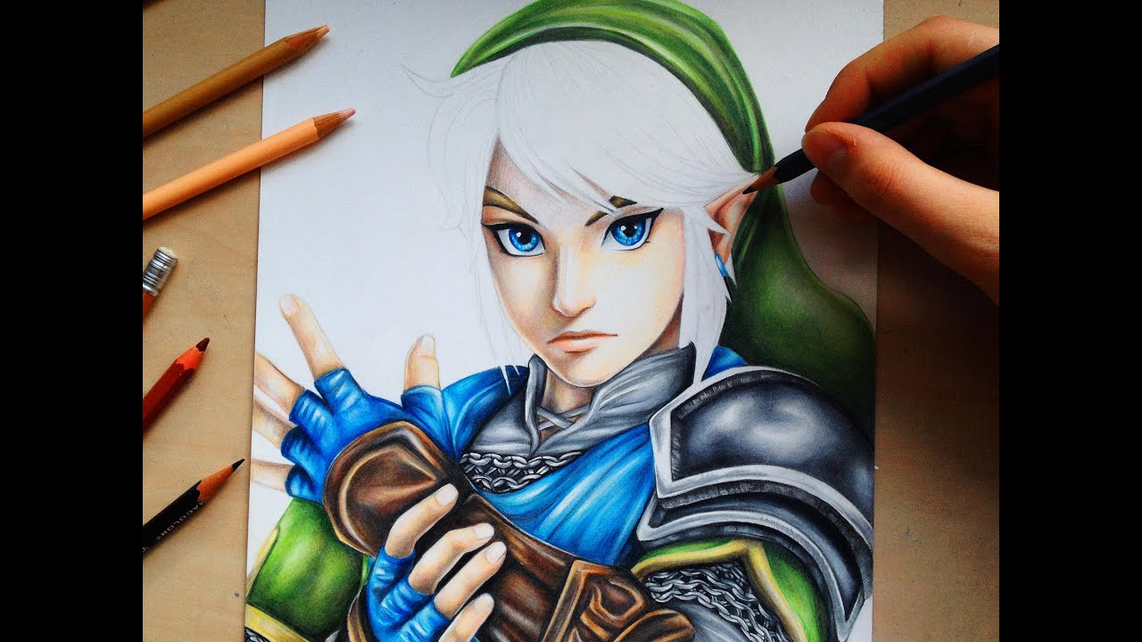 Drawing Link from the Legend of Zelda - Hyrule Warriors