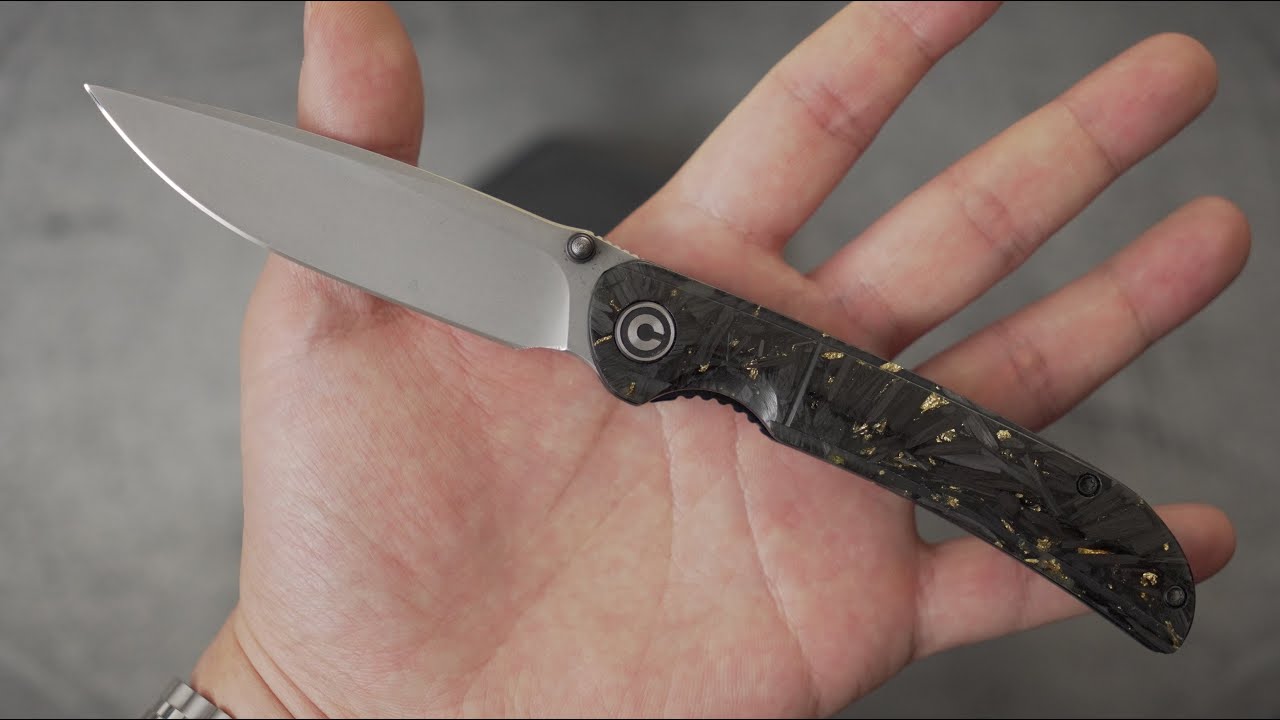Civivi Imperium - Resin, carbon fiber and gold shred scales. EDC knife.
