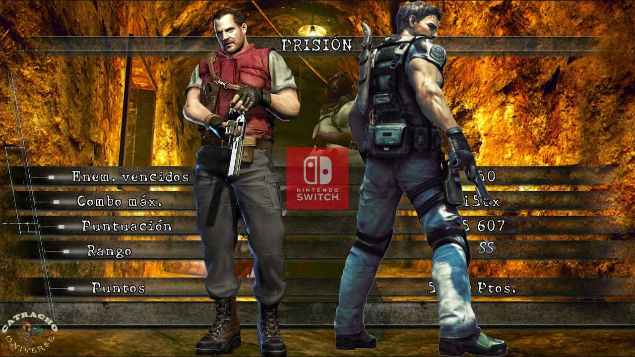 La prisión (865,607) | Chris Redfield (B.S.A.A) & Barry Burton (S.T.A.R.S) | RE5 | NS