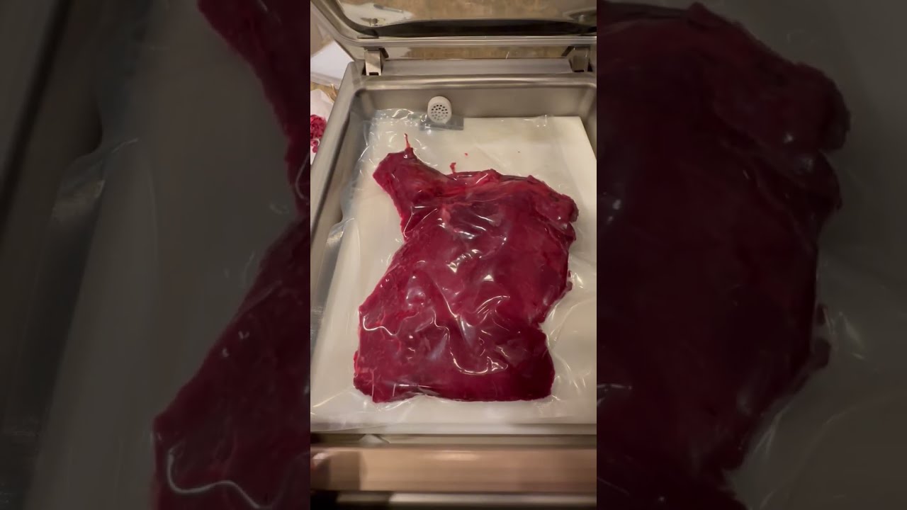 Boneless elk shank vacuum sealed in the VacMaster VP210 #elk #idaho
