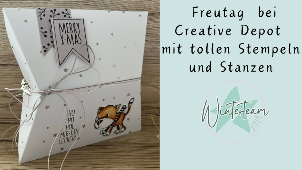 Freutag bei Creative Depot/ Fähnchen und Wimpel / Vierpfoten Weihnachten und Glück im Glas