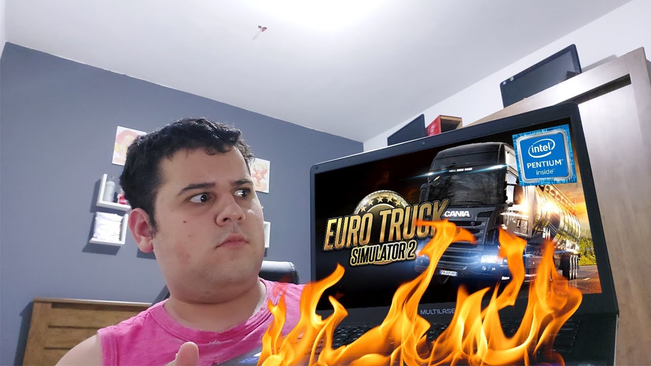 TENTEI RODAR EURO TRUCK SIMULATOR 2 EM UM NOTEBOOK DA MULTILASER COM PENTIUM!