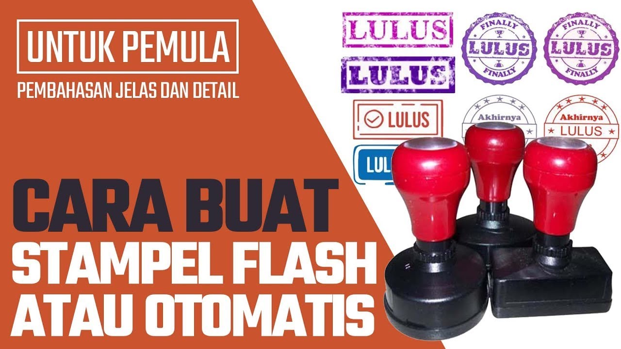 Cara membuat stempel flash satu warna untuk pemula