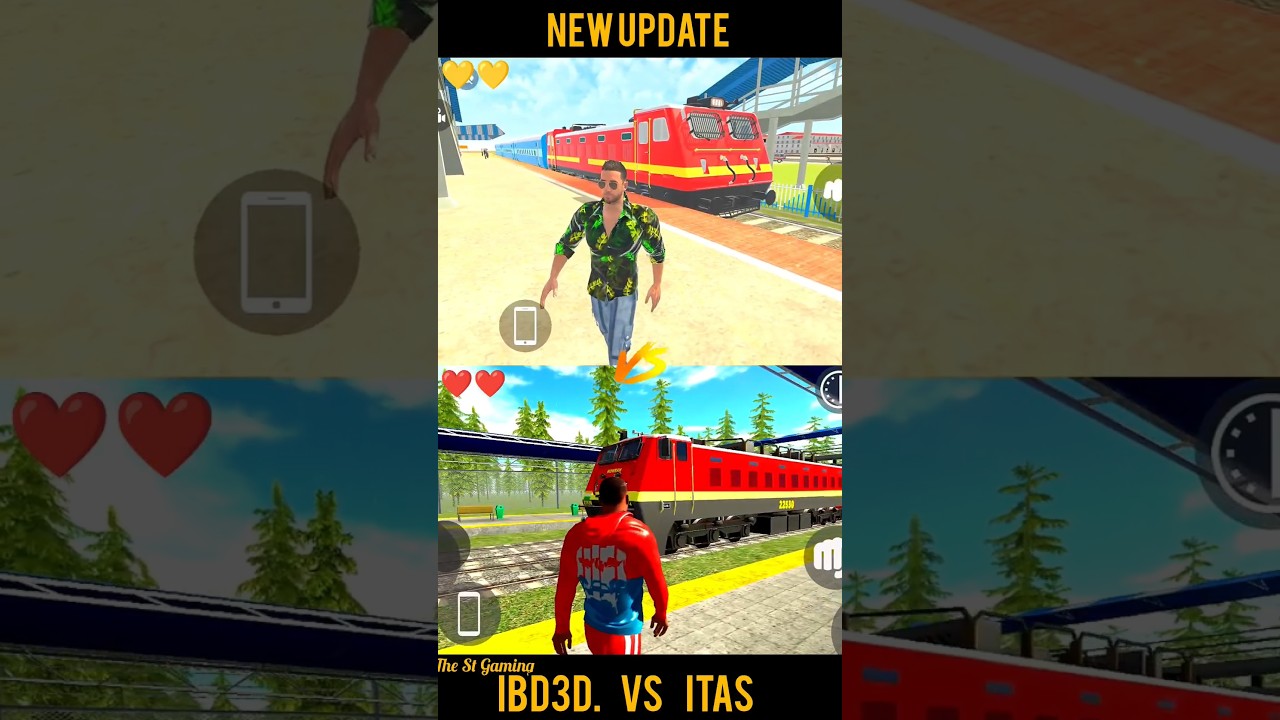 New Train 🚆 Indian Theft Auto Simulator New Update vs IBD3D #shorts #indiantheftautonewupdate