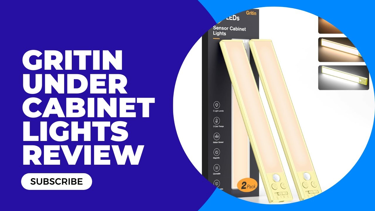 Gritin Under Cabinet Lights Review | 84 LED, Motion Sensor, Rechargeable, 3-Color, Brightness Levels
