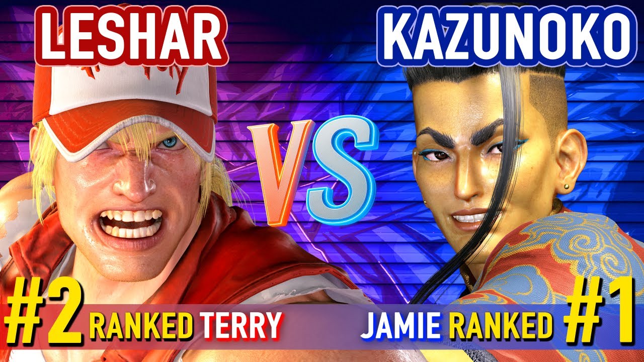 SF6 ▰ LESHAR (#2 Ranked Terry) vs KAZUNOKO (#1 Ranked Jamie) ▰ High Level Gameplay