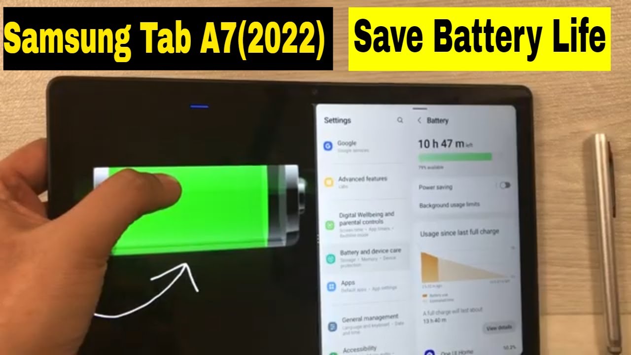 Samsung Galaxy Tab A7 (2022) — как продлить срок службы аккумулятора и сэкономить заряд — 9 лучши...