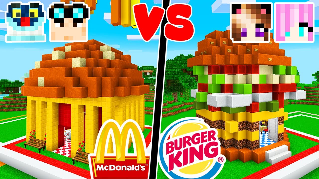 COSTRUISCO LA CASA BURGER KING SU MINECRAFT! 🍔 - Sfida di Case