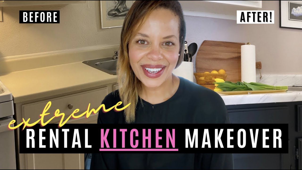 Best Paint Makeover for My DARK & DRAB Rental Kitchen I EXTREME MAKEOVER