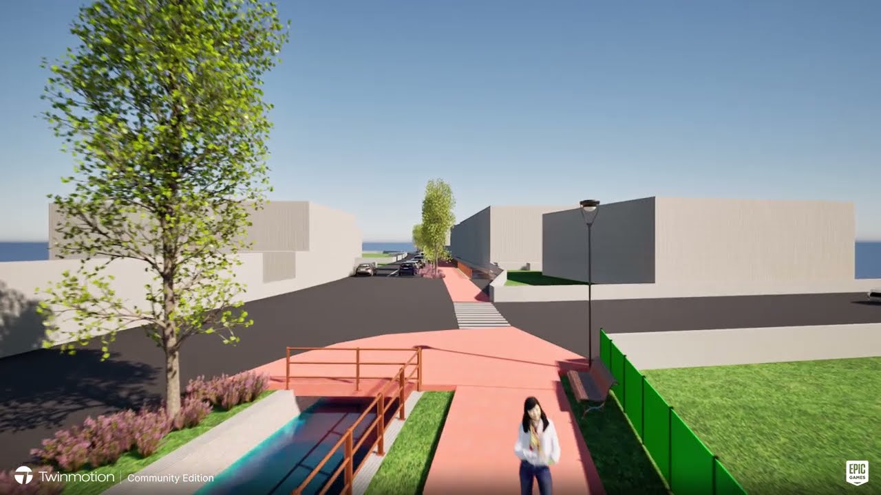 Comune di Erbè - Render riqualificazione via Fossa - Erbè VR