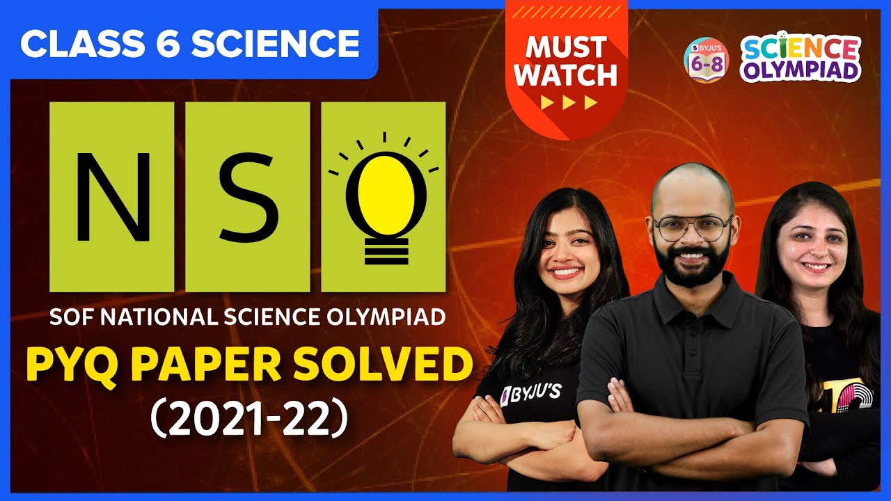 Class 6 NSO Sample Paper | SOF National Science Olympiad Previous Year Question Paper Solved 2021-22