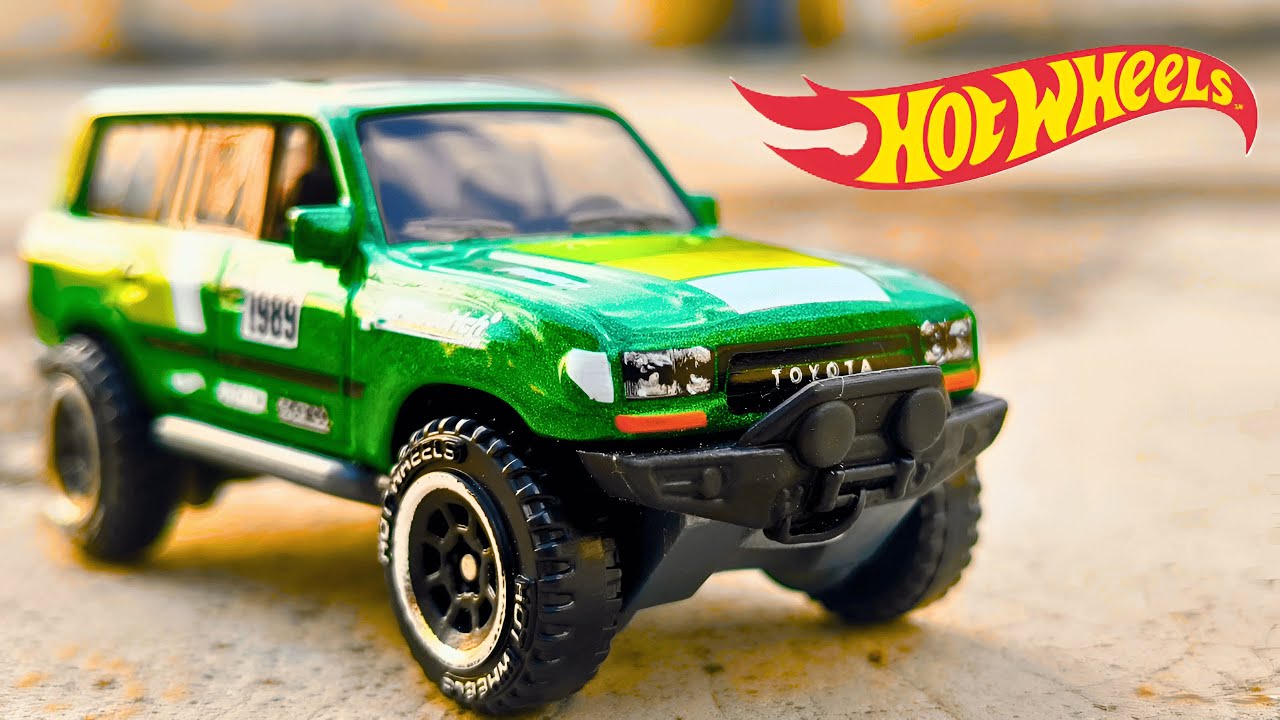 💚 Распаковка и обзор ярко-зелёной серебристой серии Toyota Land Cruiser 80 от Hot Wheels