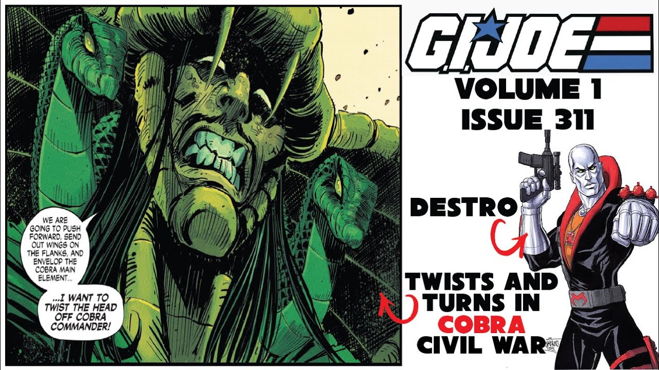 All Out Cobra Civil War In Springfield G.I. Joe Issue 311 Skybound Summary Destro | Serpentor Khan