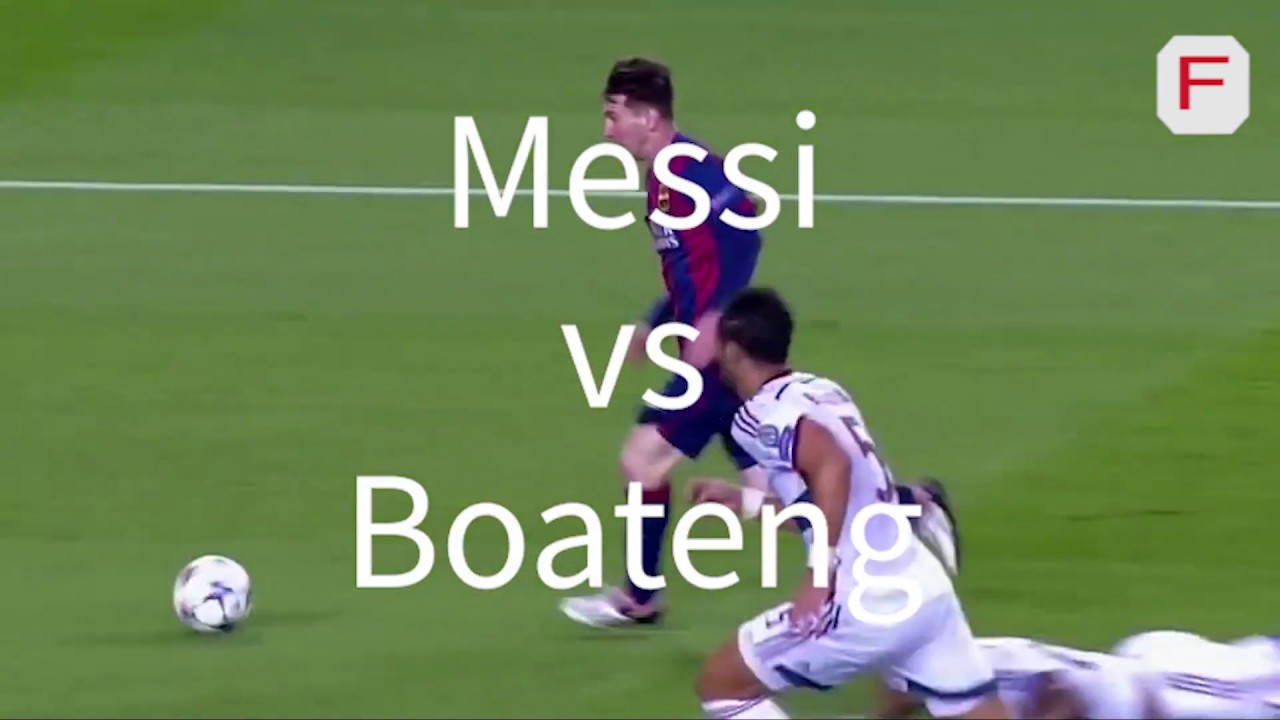 メッシvsボアテング 解説 How Messi broke Boateng ankle 【CL】in 2014-2015 semi-final