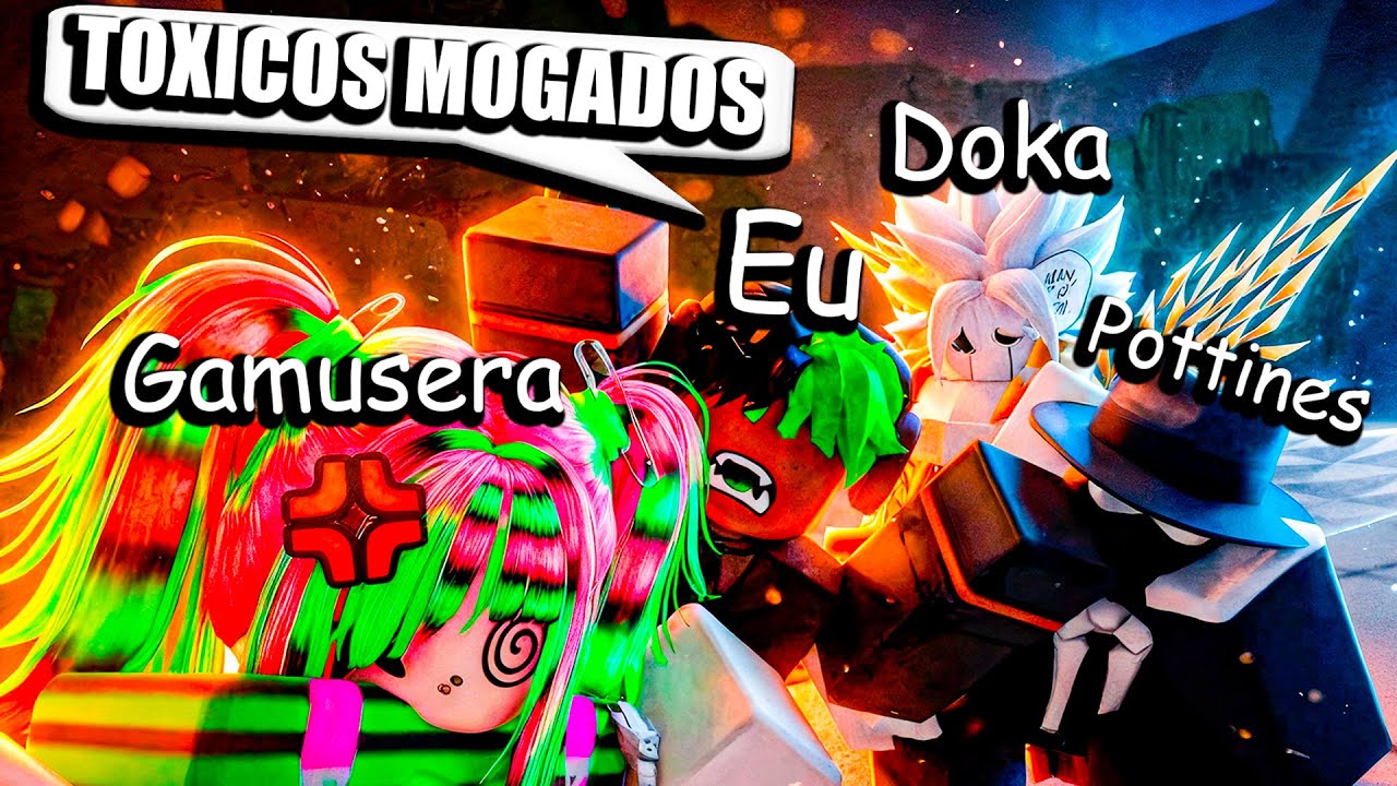 Tóxicos Chamaram Hack e Eu e Meus Amigos Destruímos Eles no The Strongest Battlegrounds