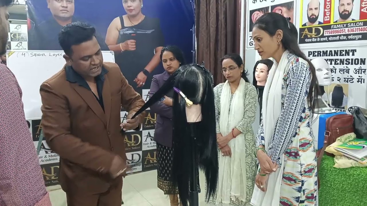 HAIR dressing class Narmadapuram Madhya Pradesh AD HAIR AND MAKEUP ACADEMY Narmadapuram 7758996051