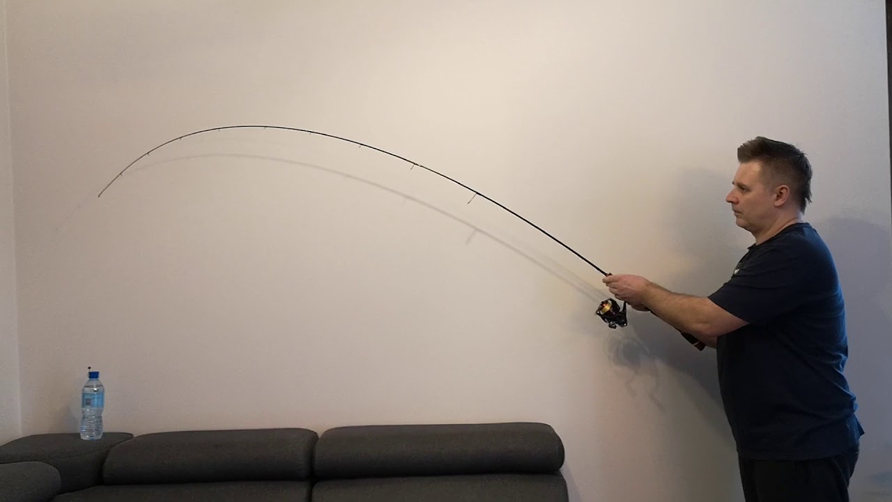 Ugięcie wędki na blanku Fishing Art model Slim XF Nano symbol ulxf 766-2N długość 7'6