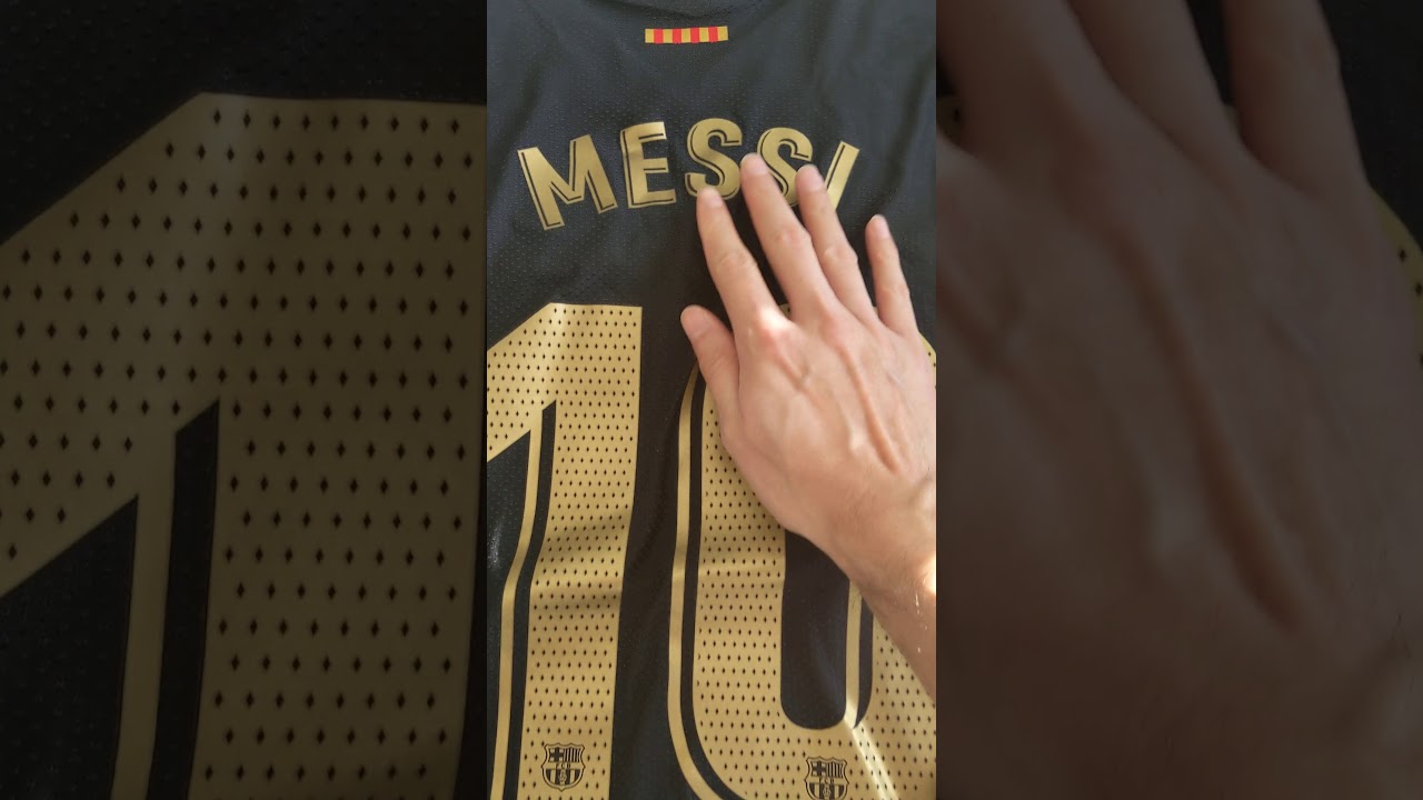 Minejerseys 20/21 Barcelona Away Black Soccer Jerseys Shirt(Player Version) Unboxing Review