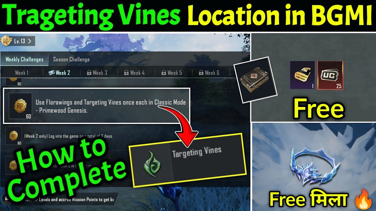 Используйте Florawings и Targeting Vines. Миссия выполнена | Местоположение виноградников в BGMI ...