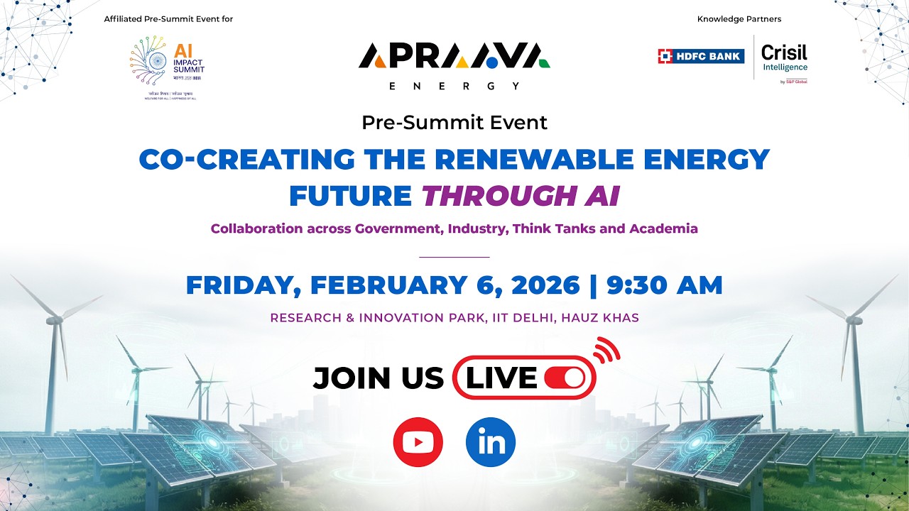 Apraava Pre-Summit Event LIVE: Co-Creating the Renewable Energy Future through AI